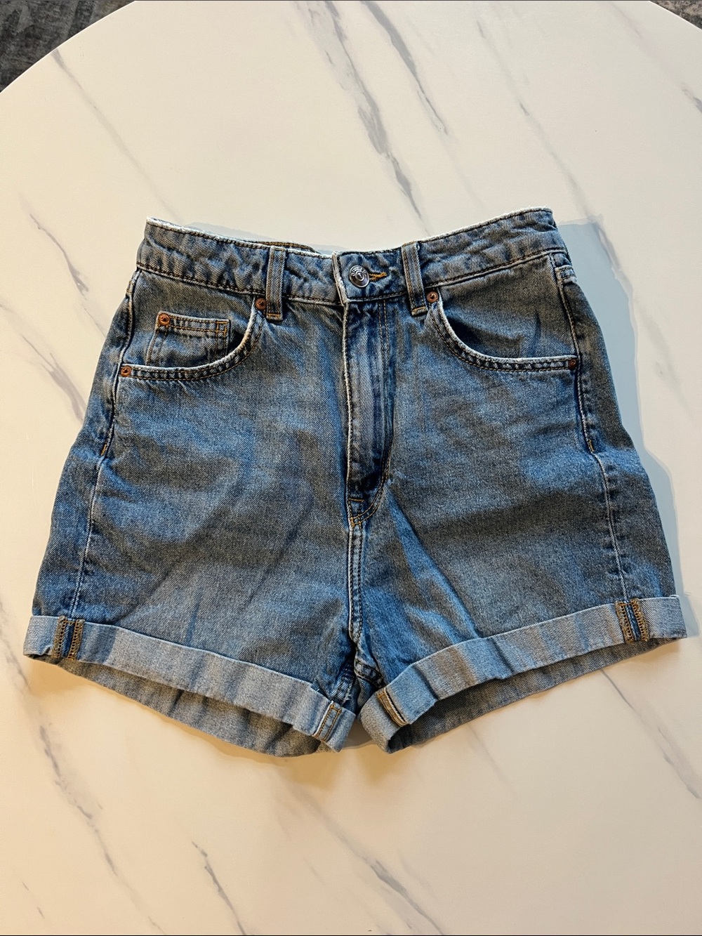 Divided Light Blue Denim Cuffed Women's Shorts